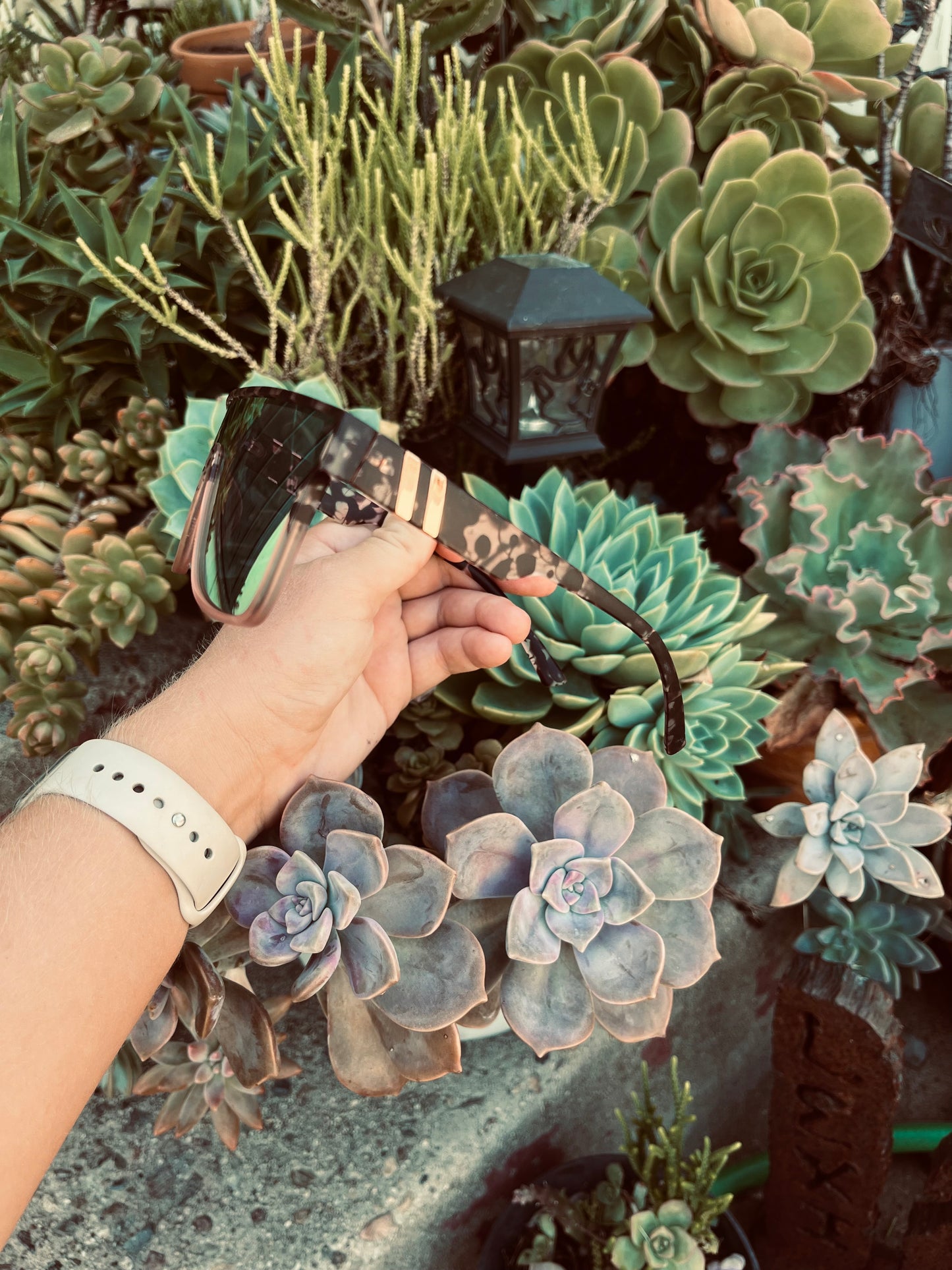 Rose gold sunglasses