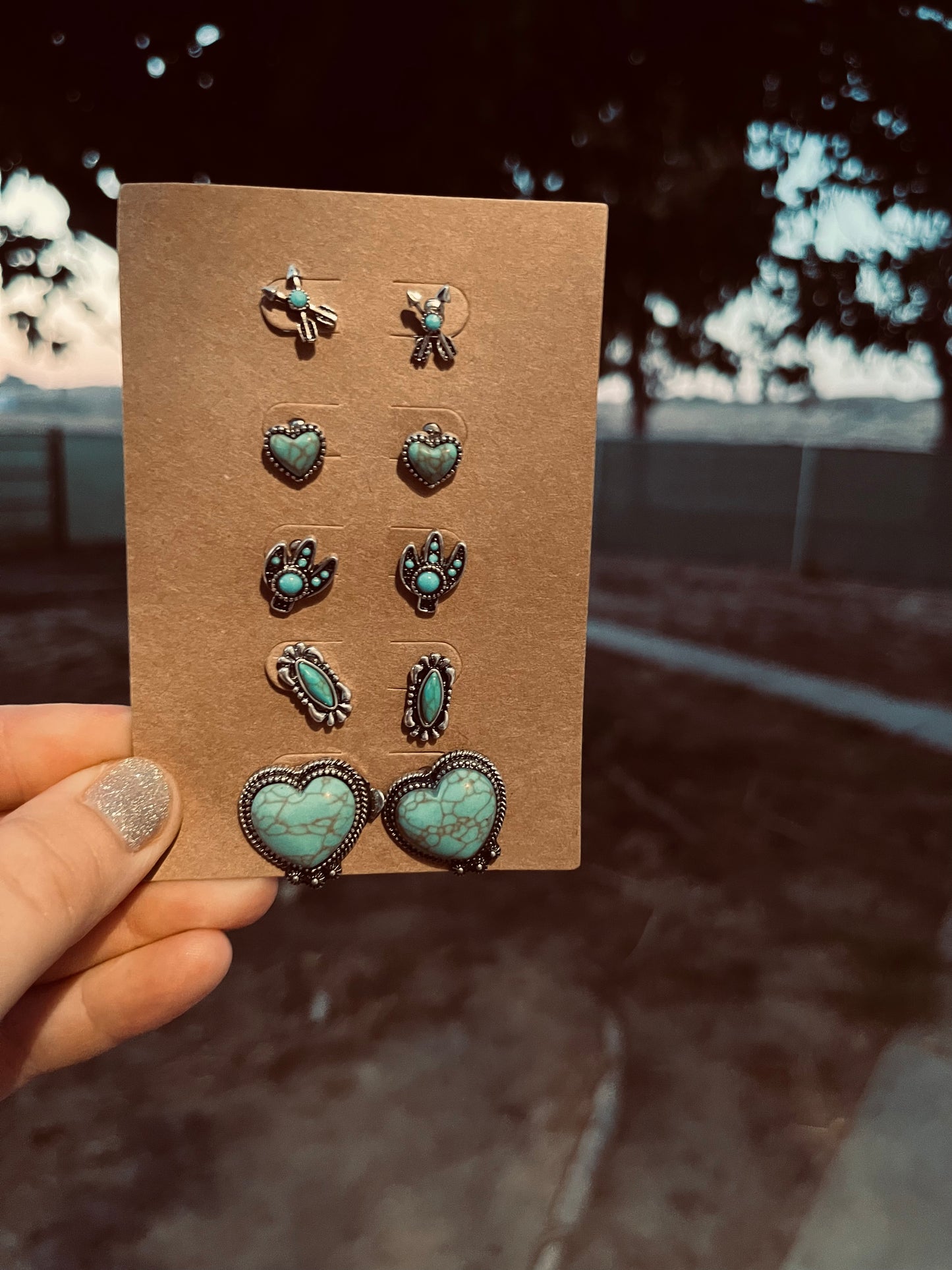 The heart stud set