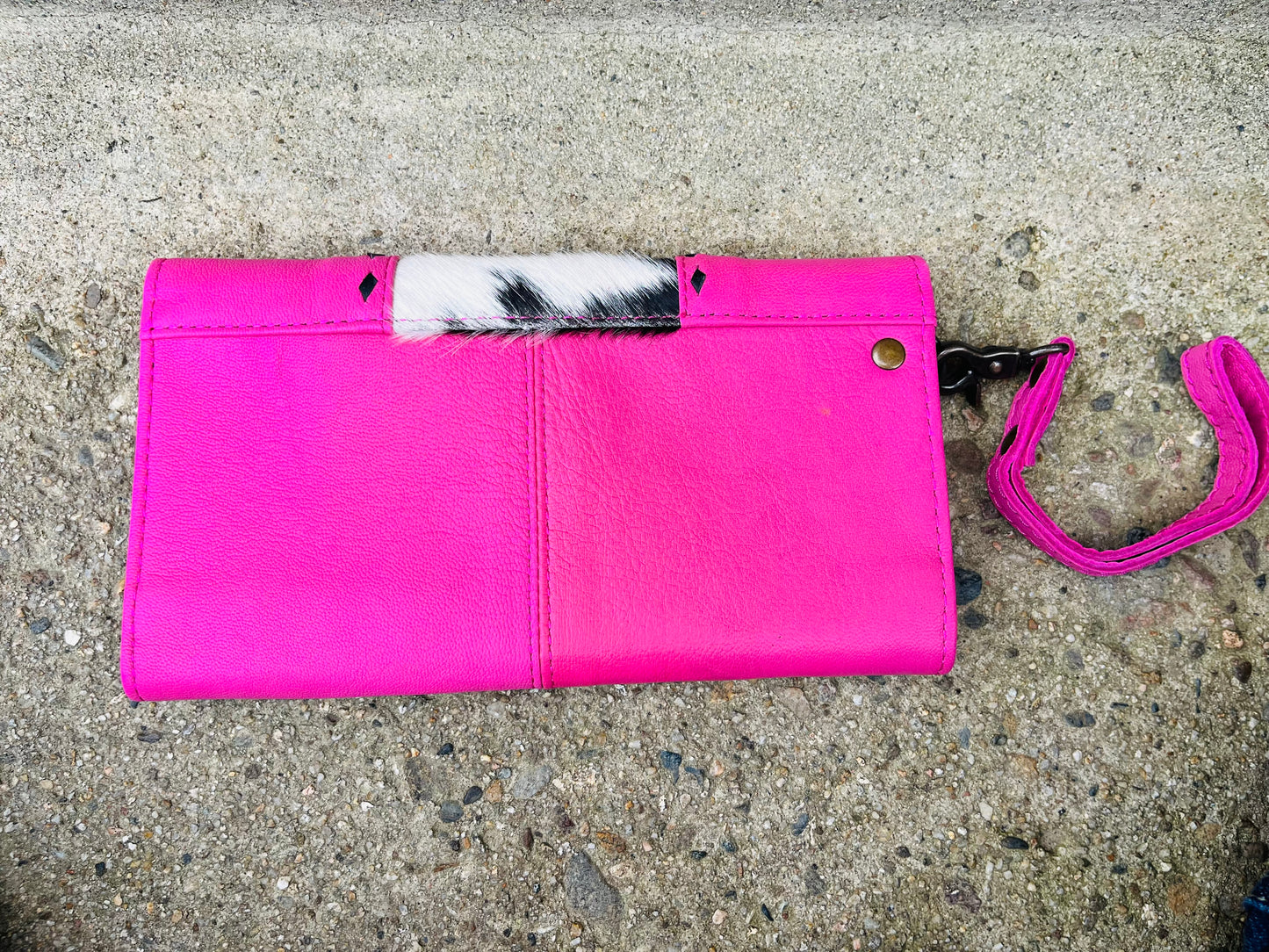Pink leather wallet