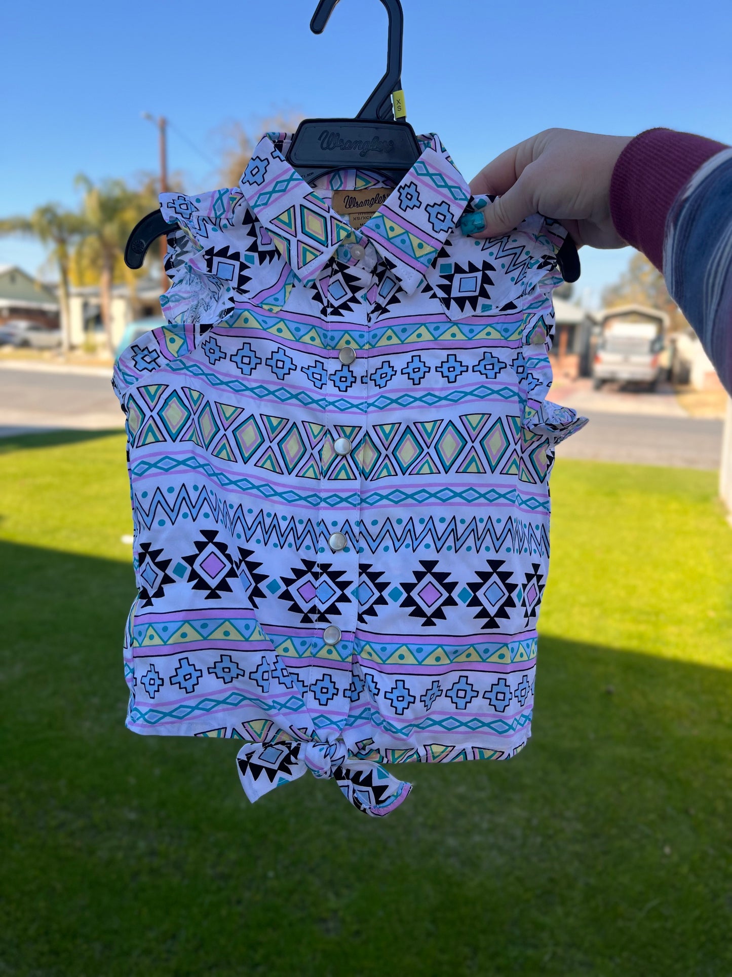 Kids wrangler button up