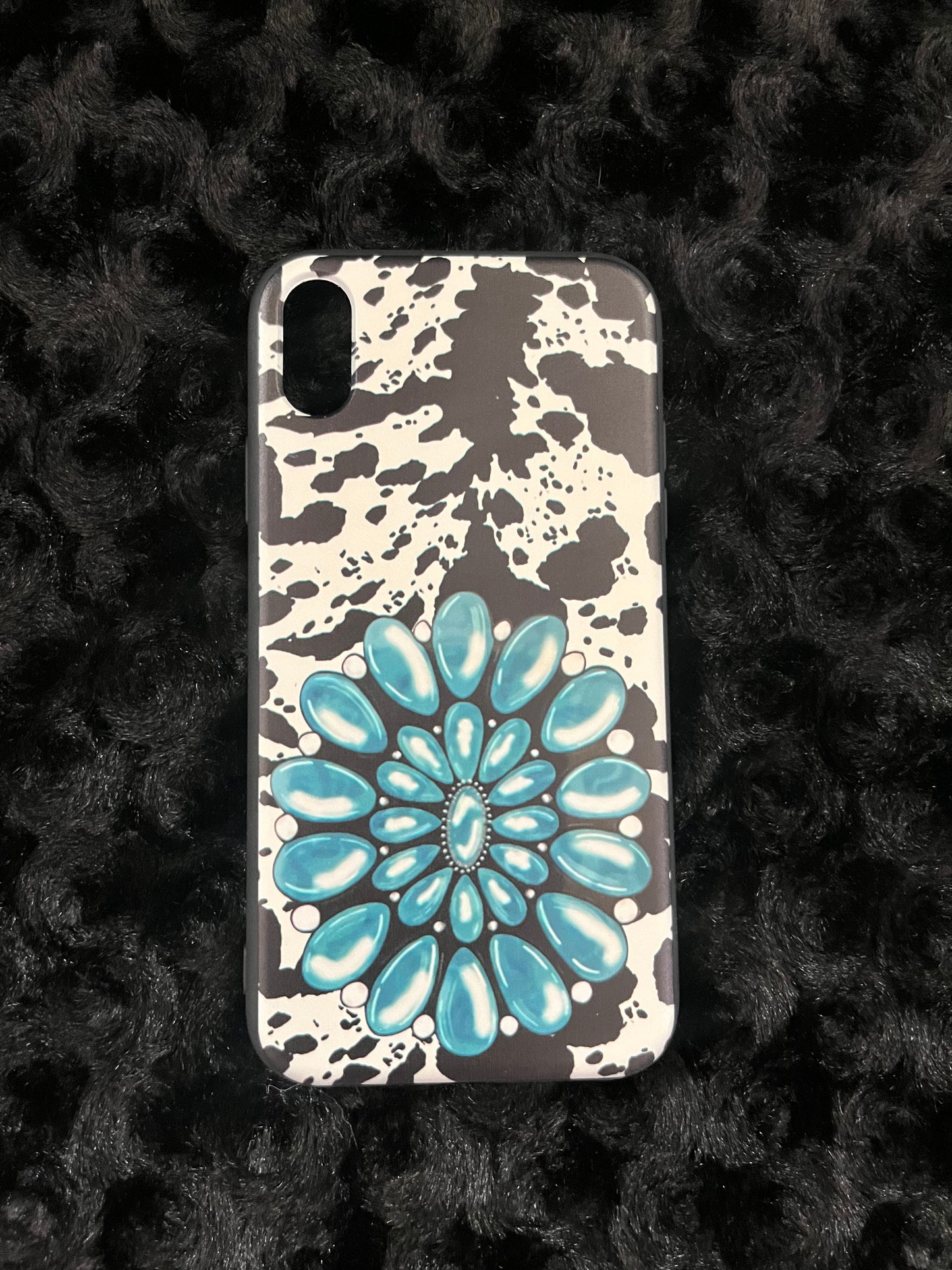 Cowprint + squash blossom