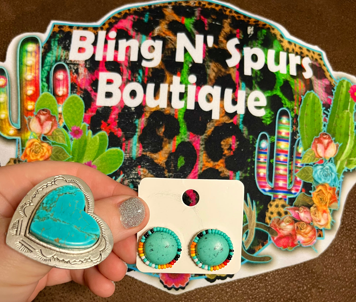 beaded stud earrings