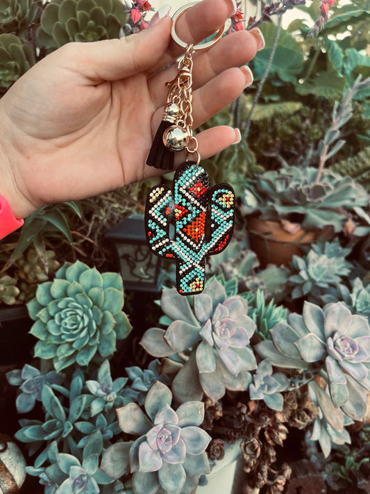 Cactus keychain