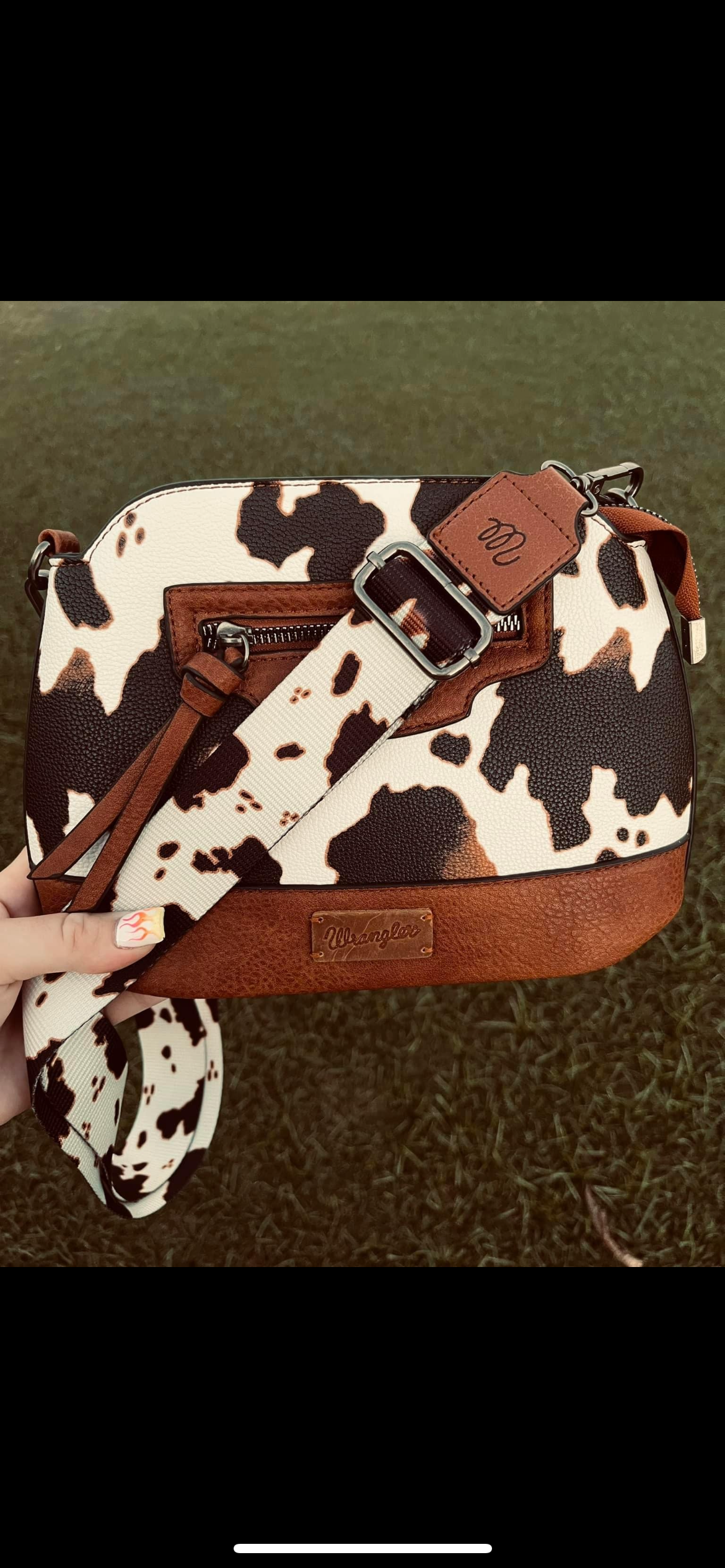 Wrangler cowhide crossbody