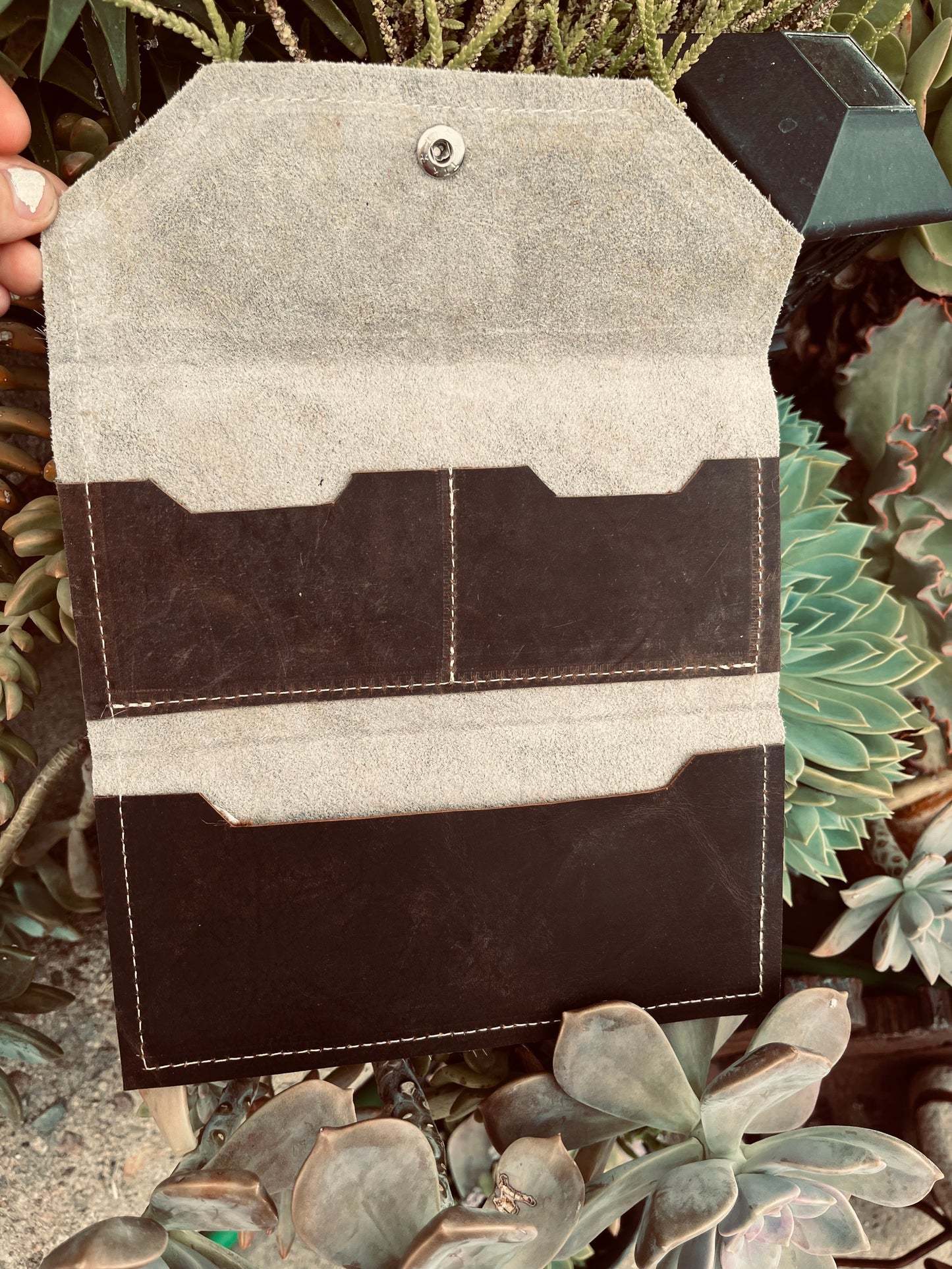 leopard cowhide wallet