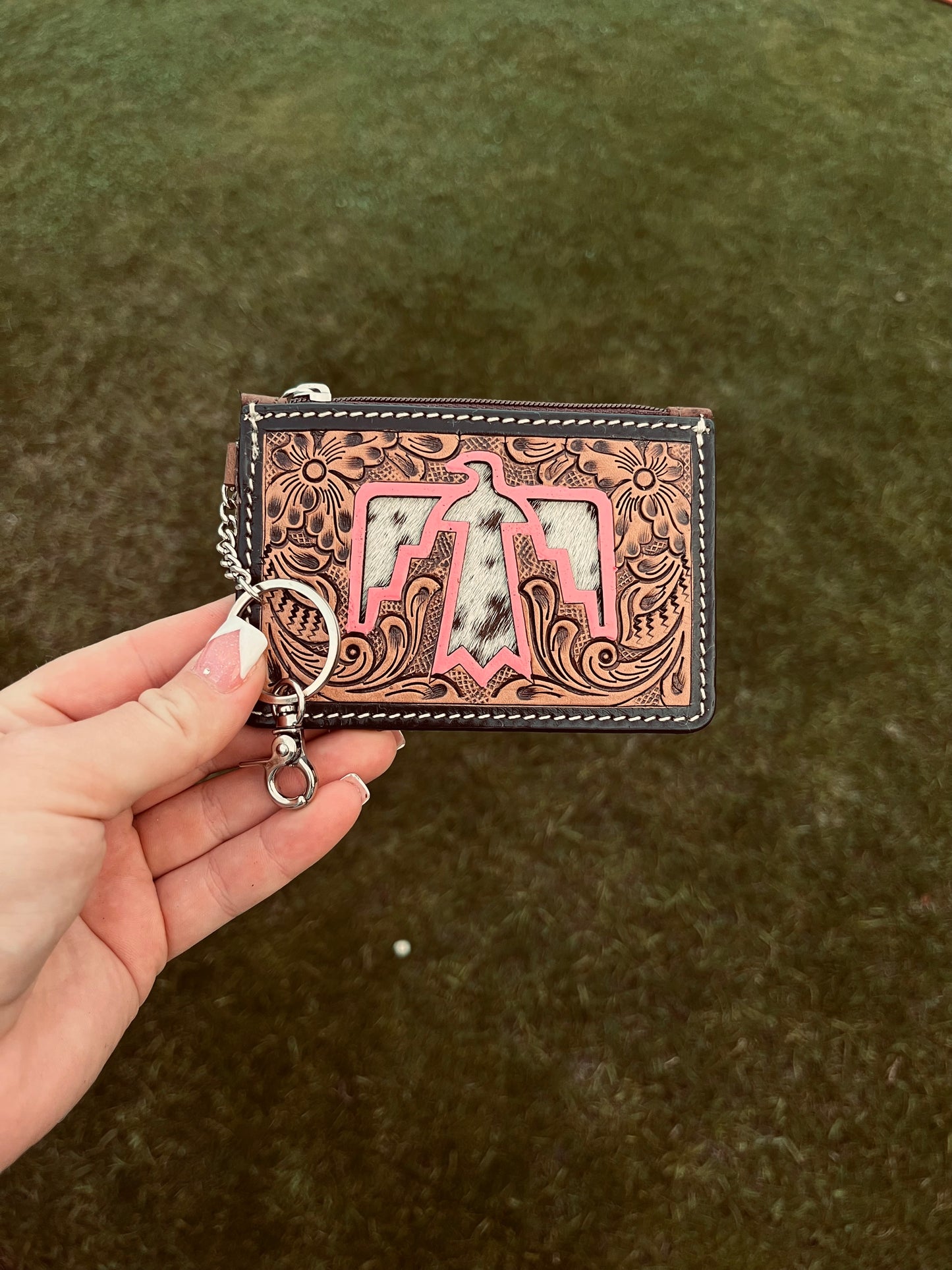 Pink Thunderbird mini wallet
