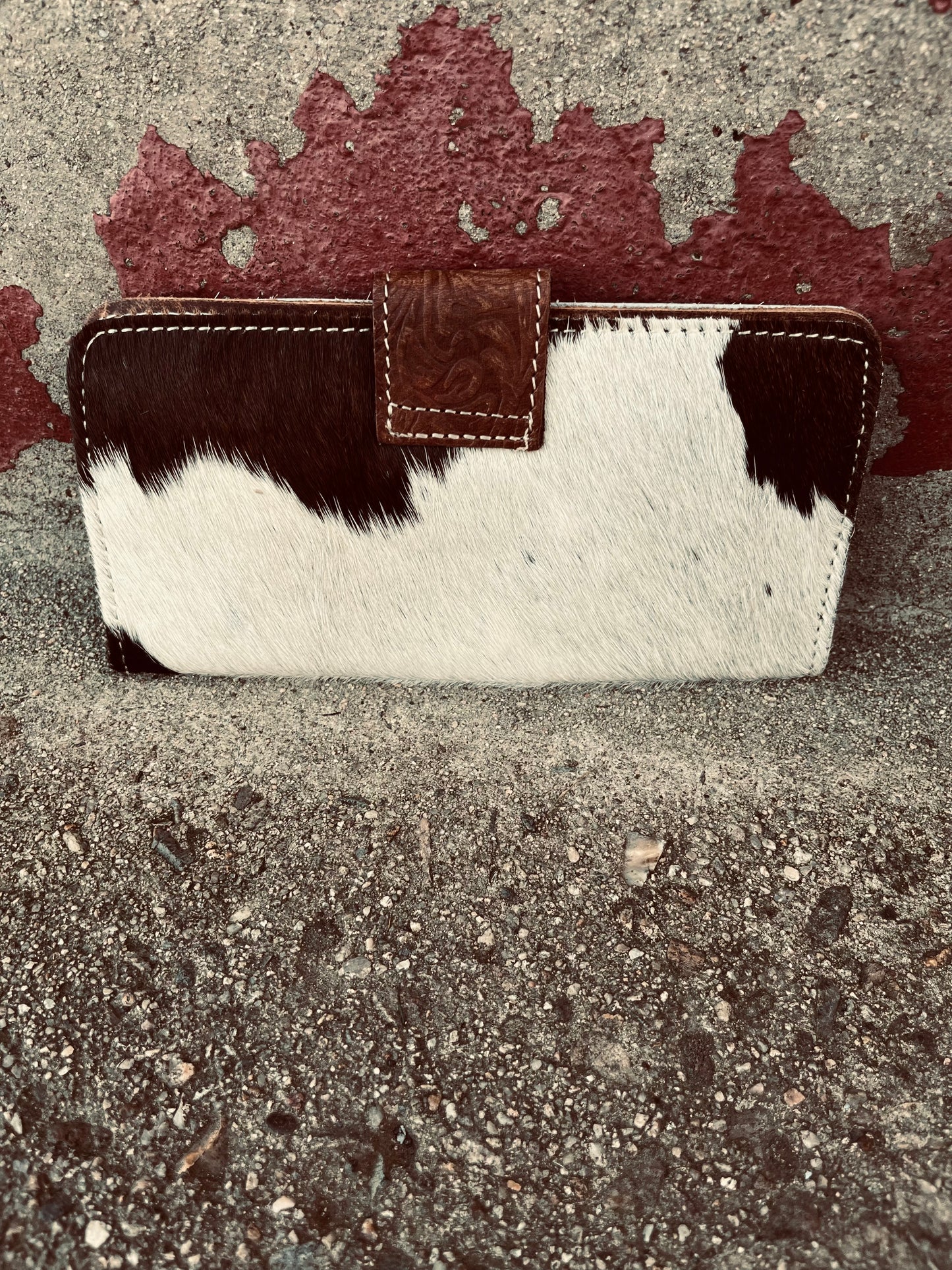 Tooled leather wallet