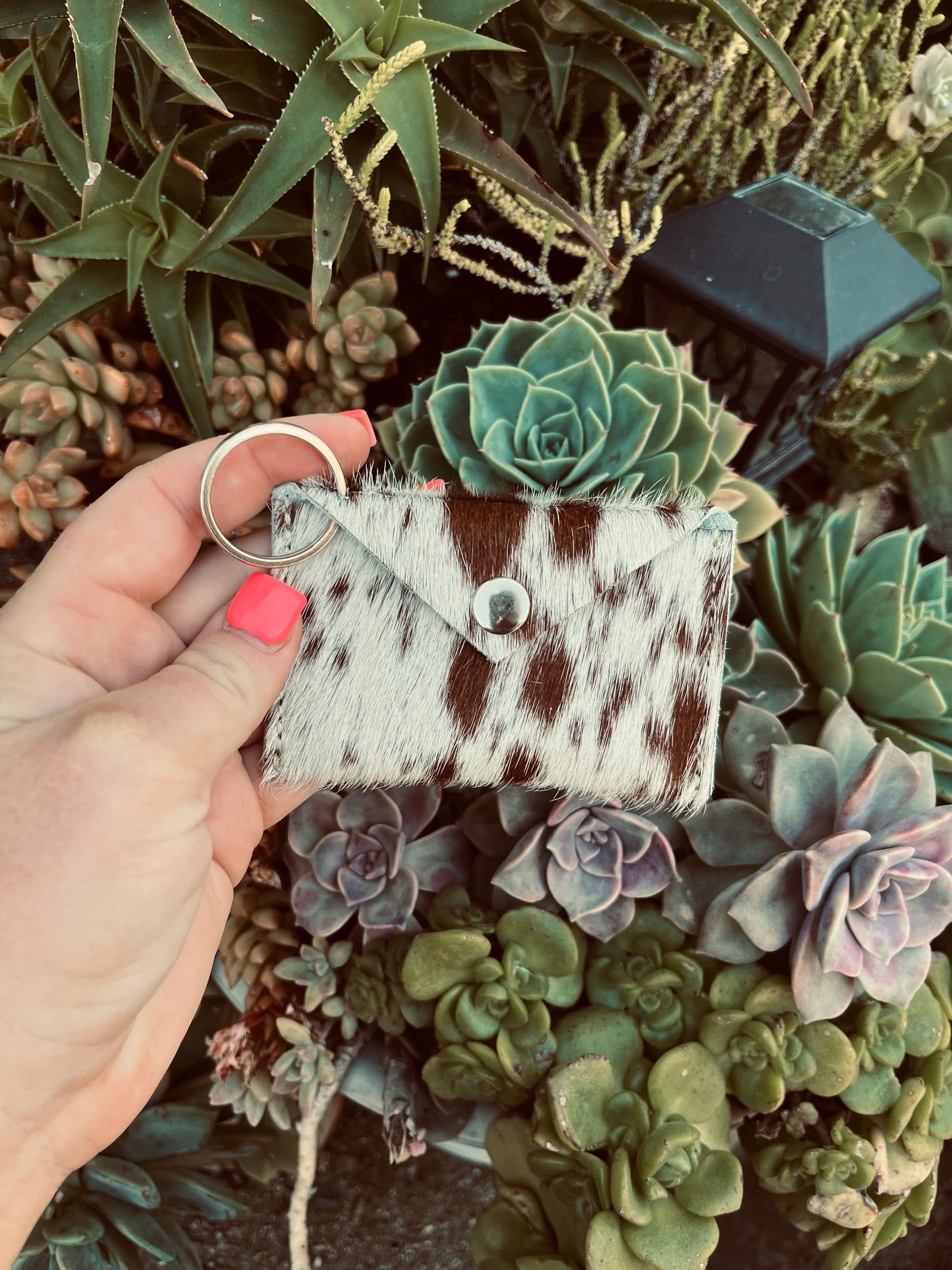 Cowhide card holder