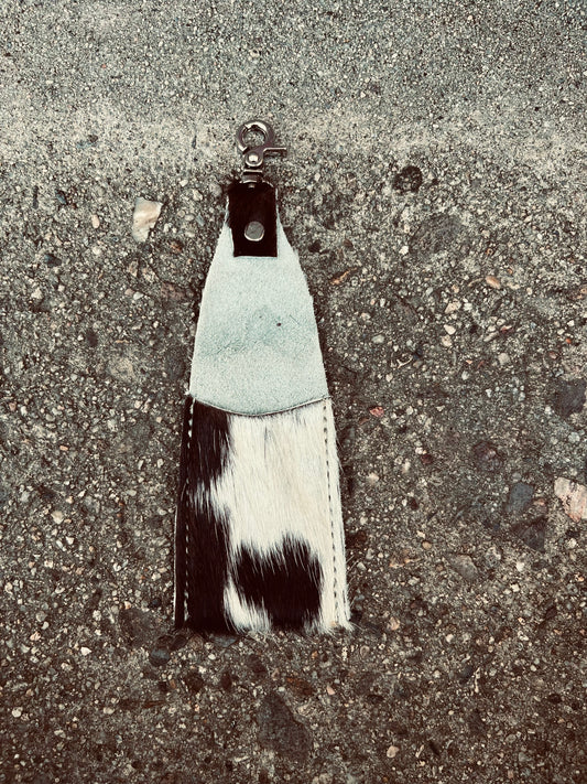 Cowhide chapstick holder