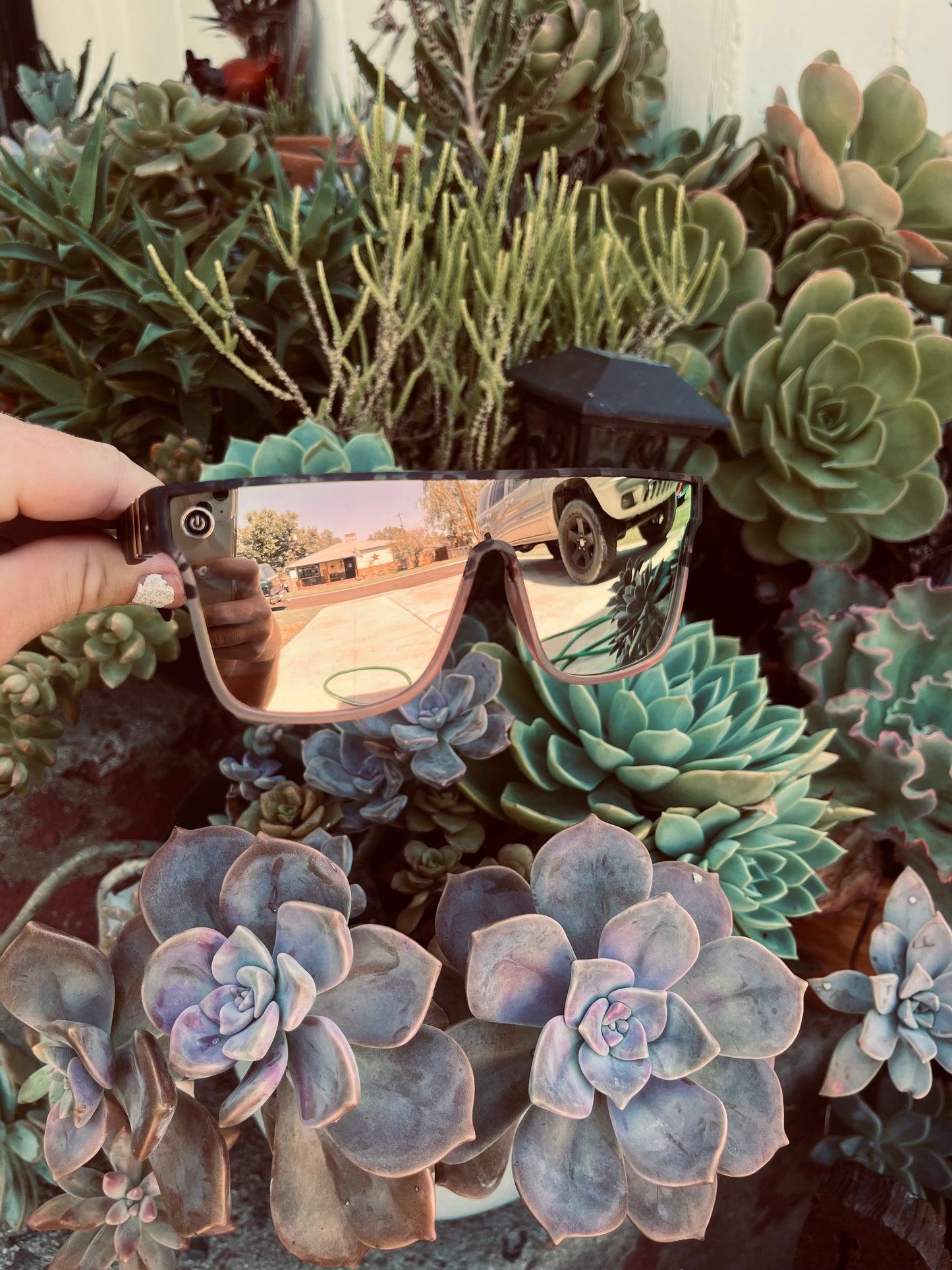Rose gold sunglasses