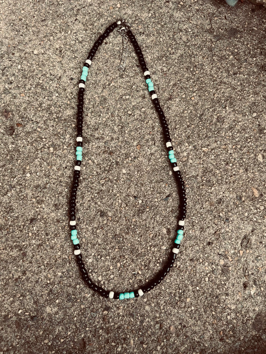 Turquoise beaded choker