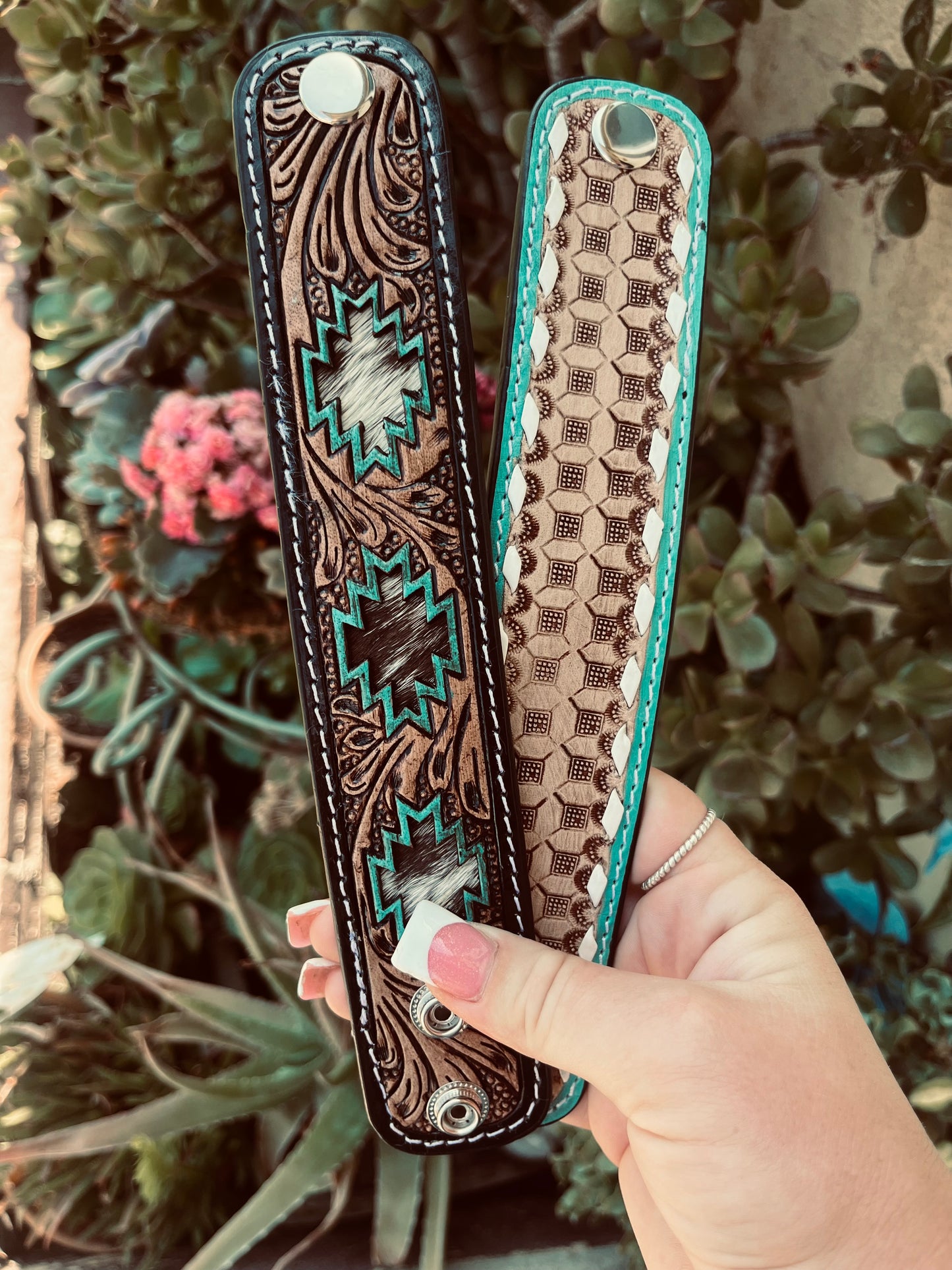 Leather cuff bracelet