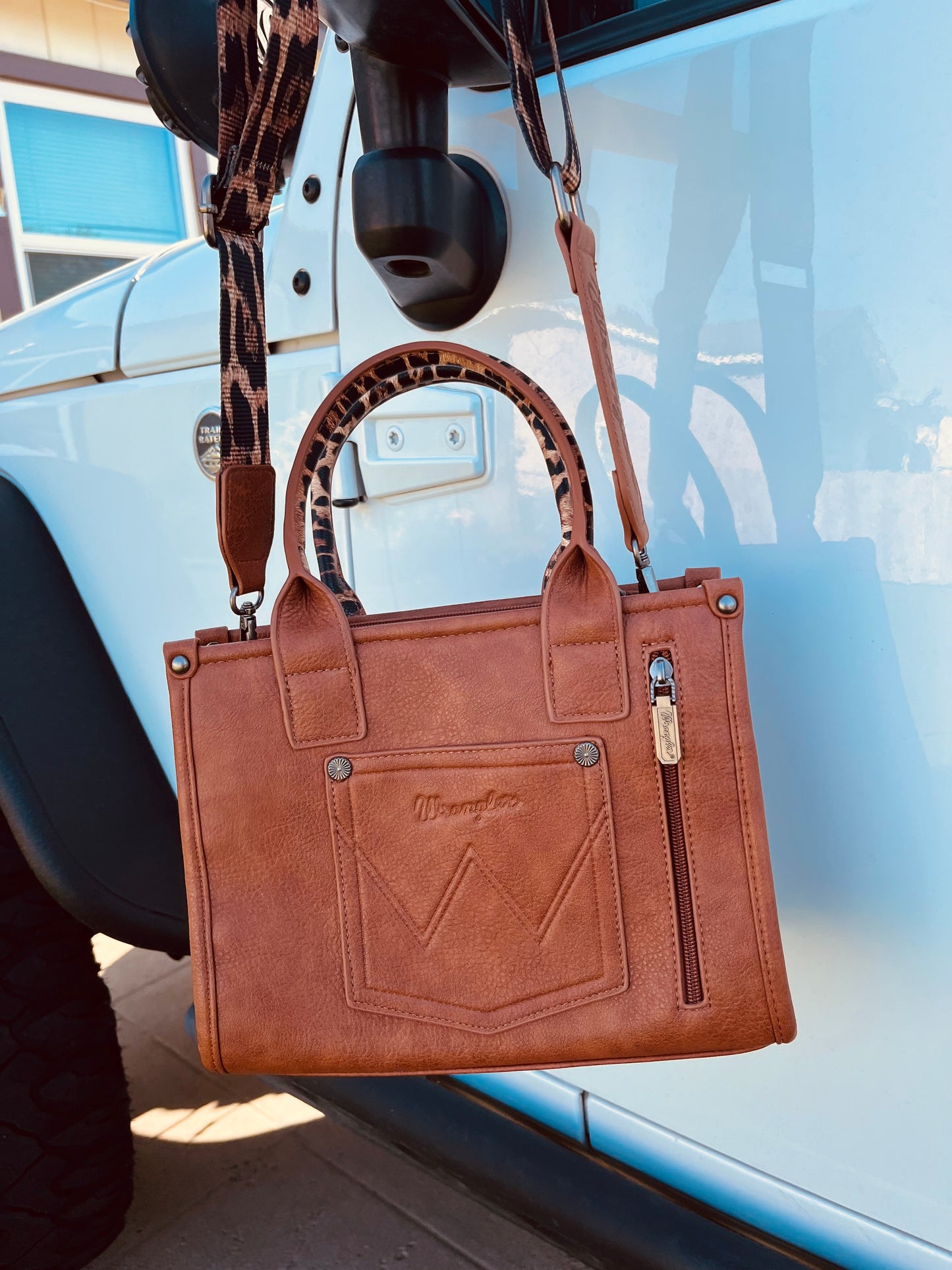 Wrangler leopard crossbody
