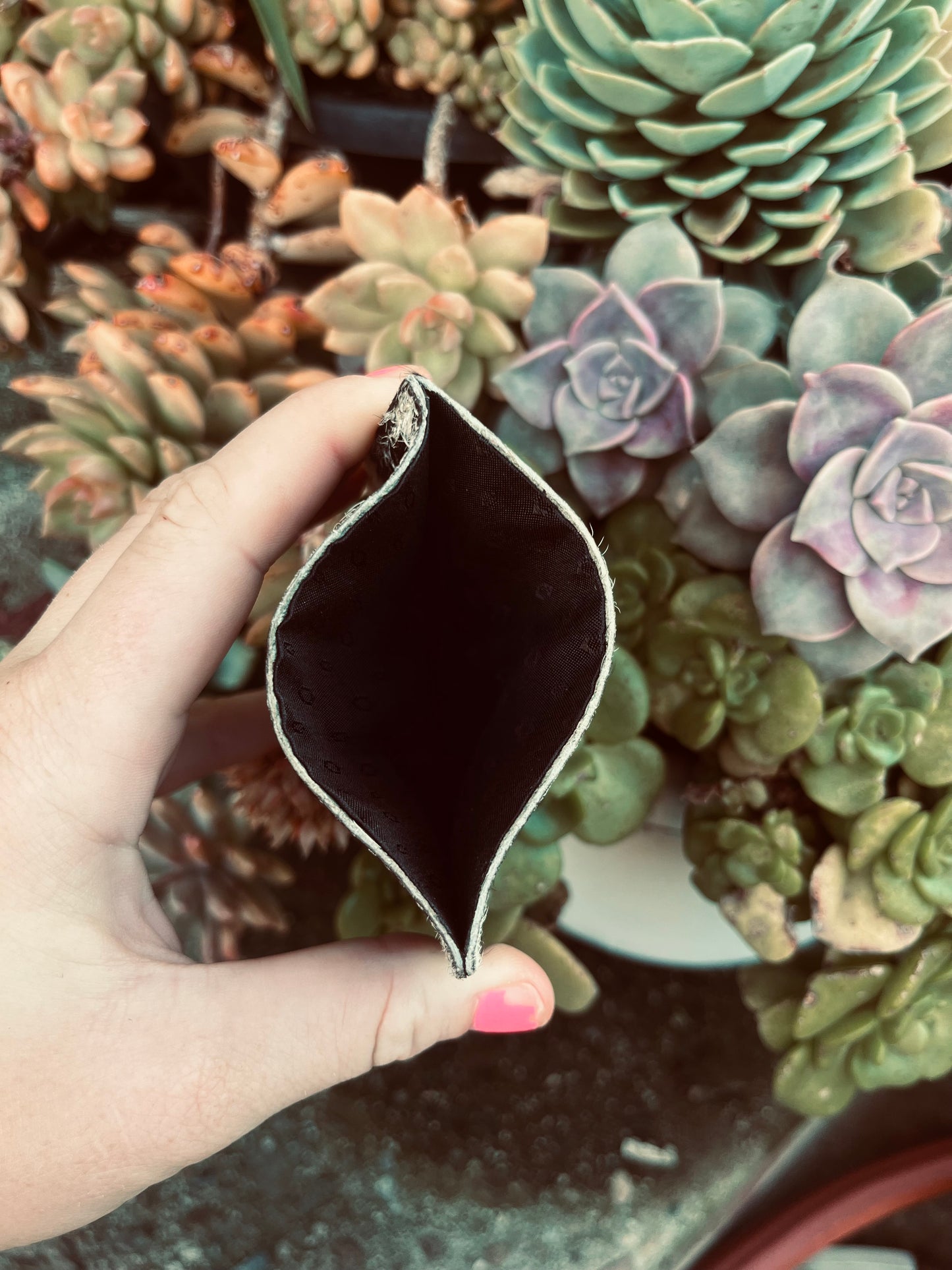 Cowhide card holder