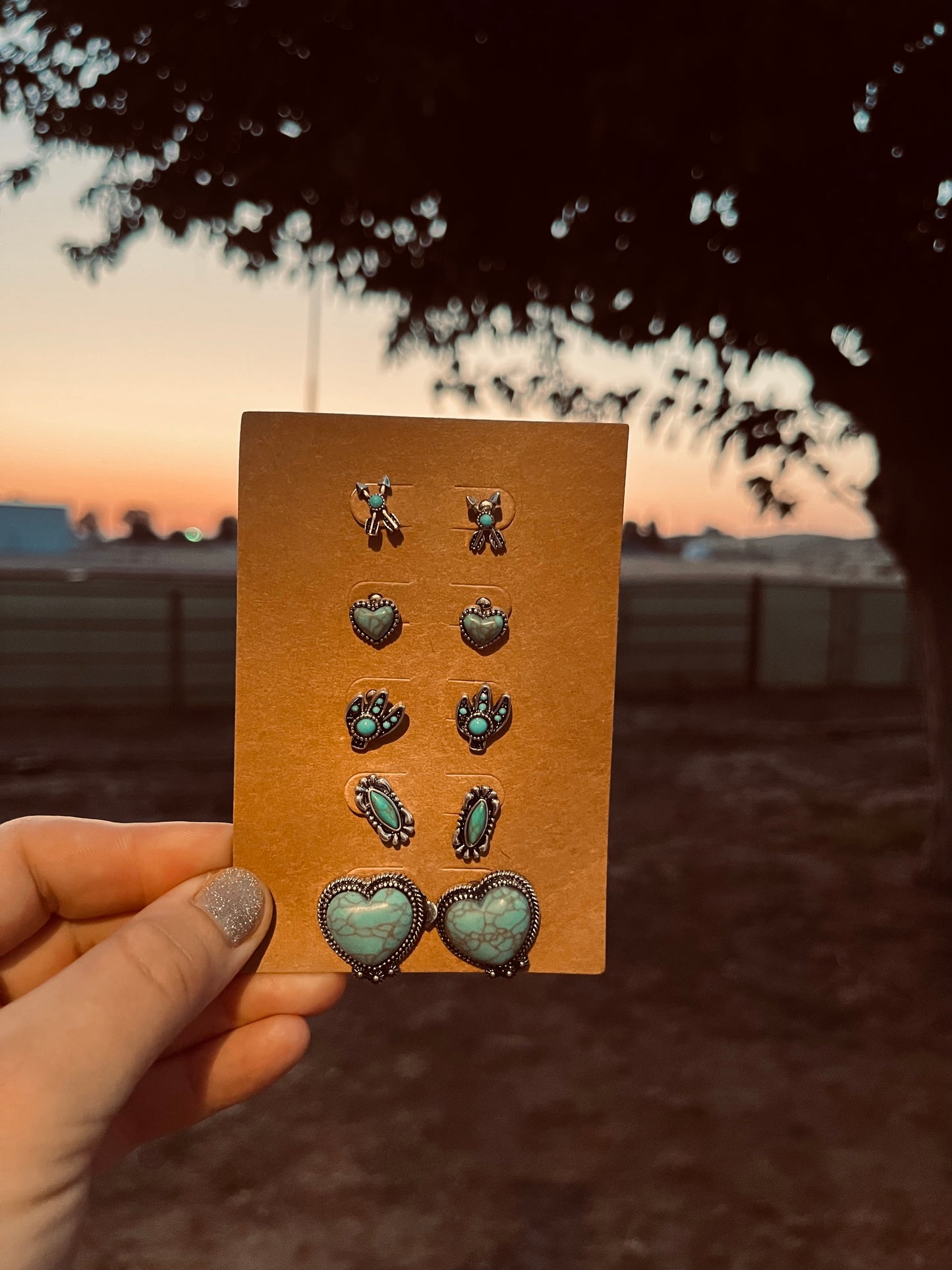 The heart stud  set