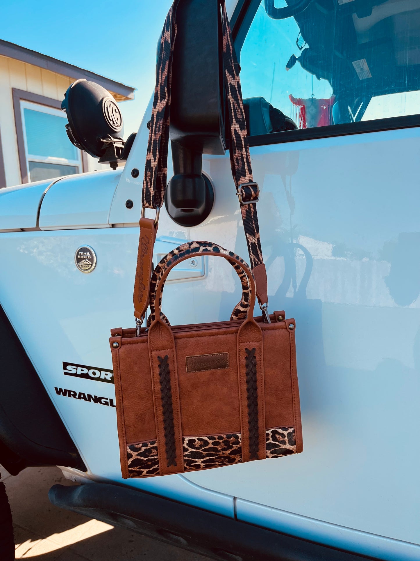 Wrangler leopard crossbody
