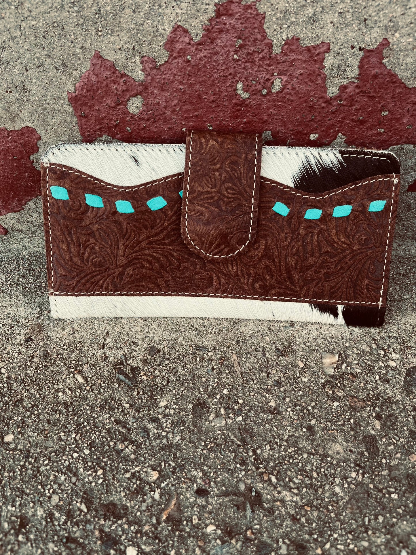 Tooled leather wallet