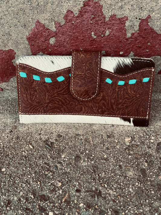 Tooled leather wallet