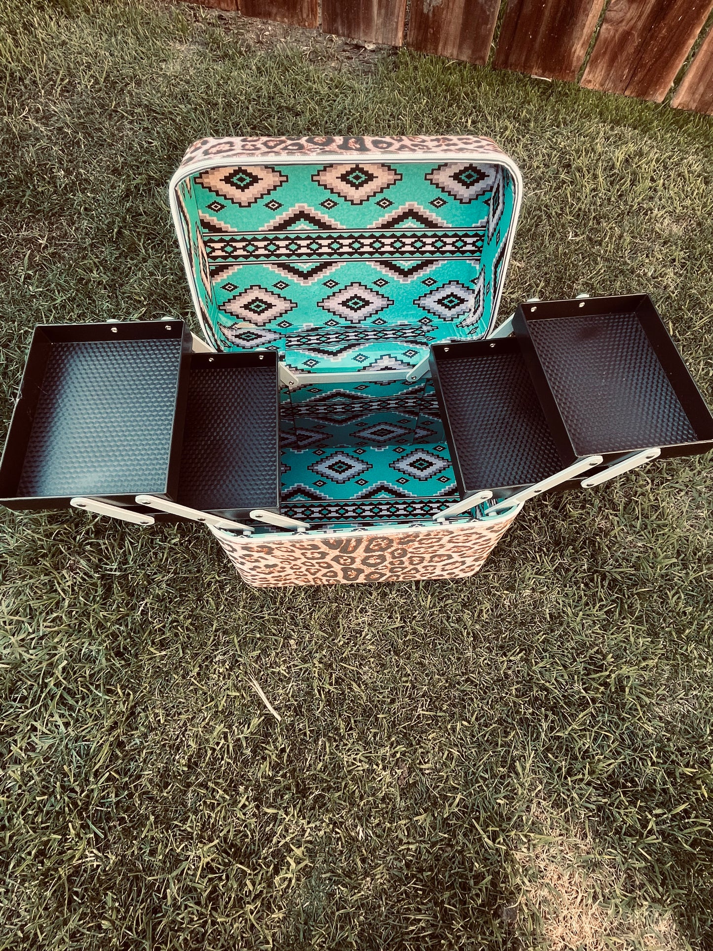 The leopard makeup box