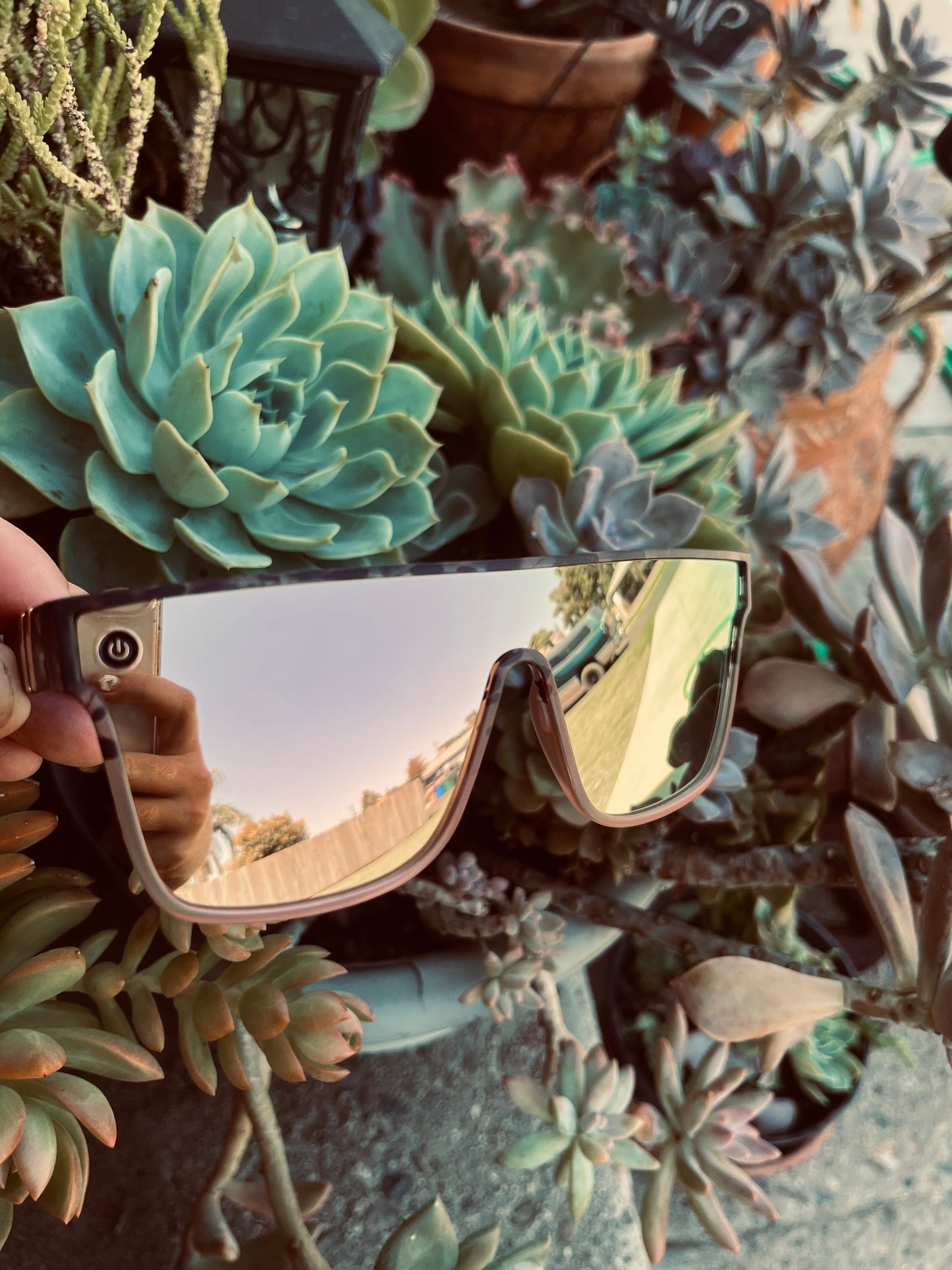 Rose gold sunglasses