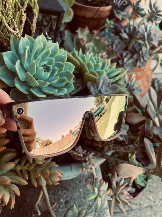 Rose gold sunglasses