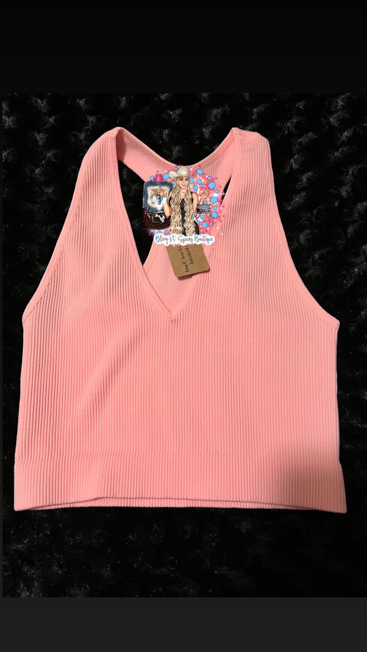 V-neck cropped tank