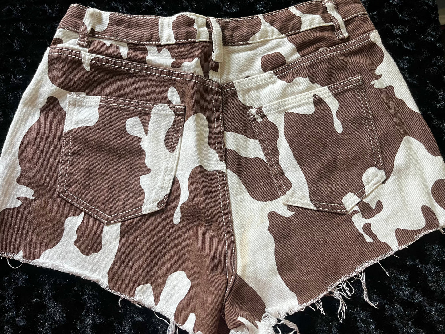 cow print shorts