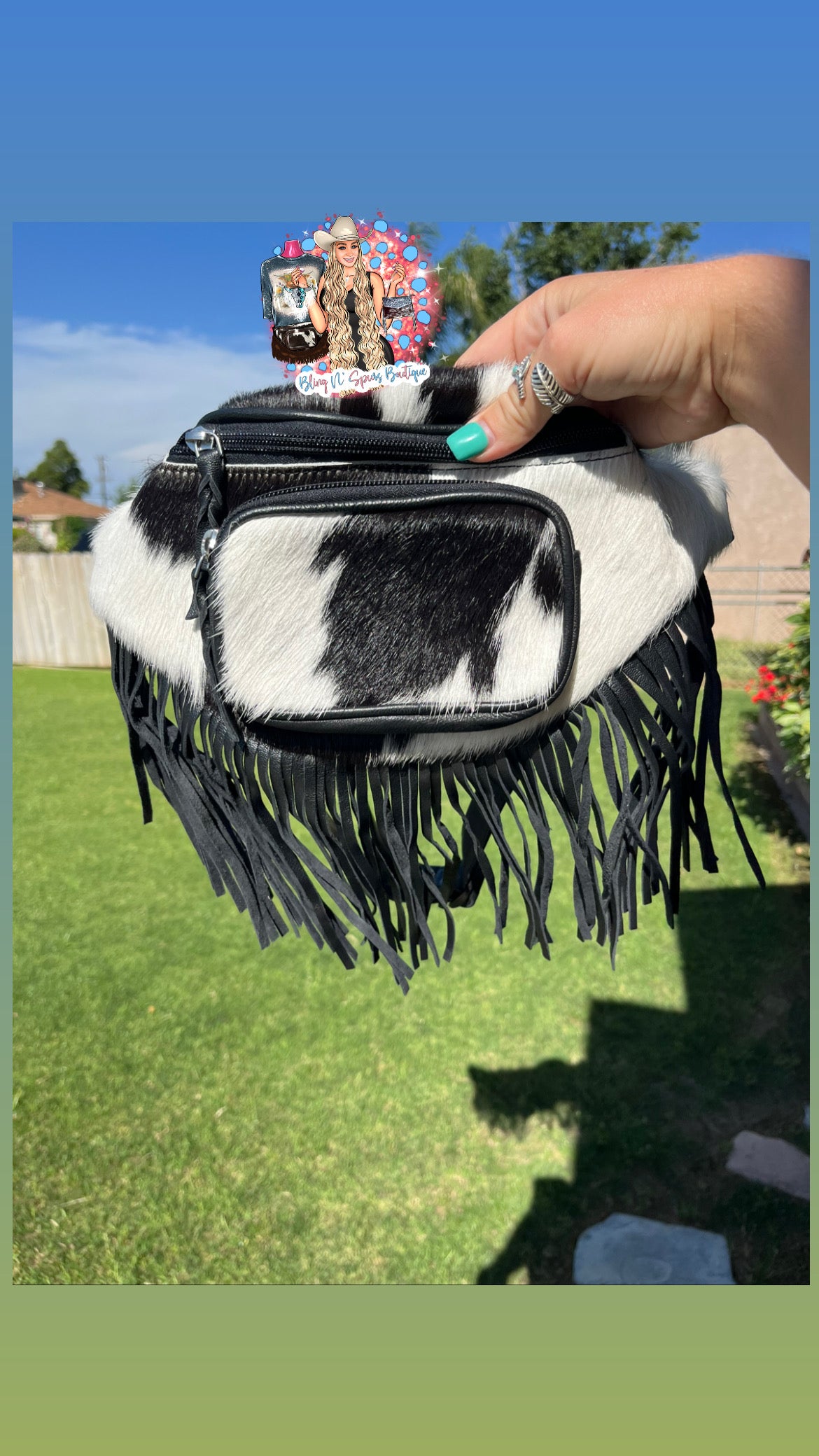 black+ white fanny pack preorder
