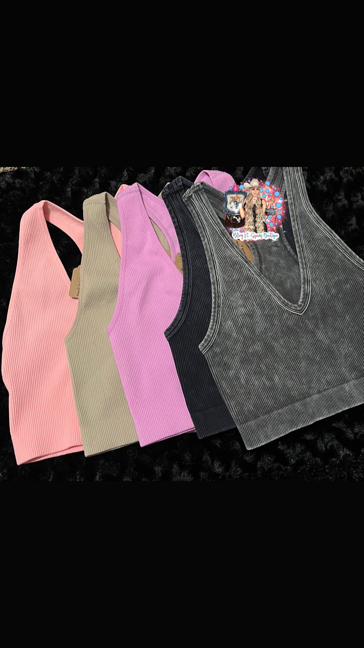 V-neck cropped tank