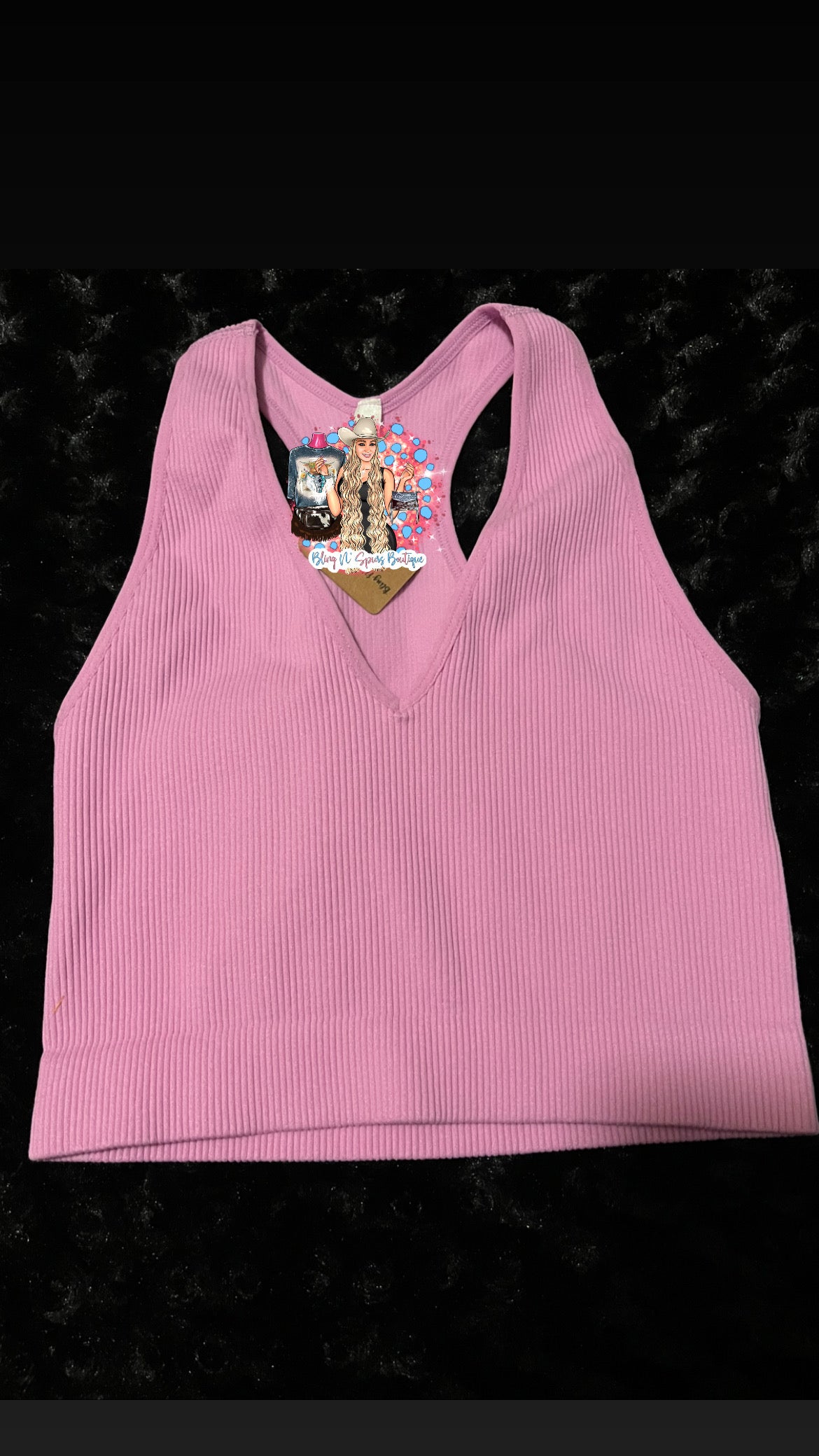 V-neck cropped tank