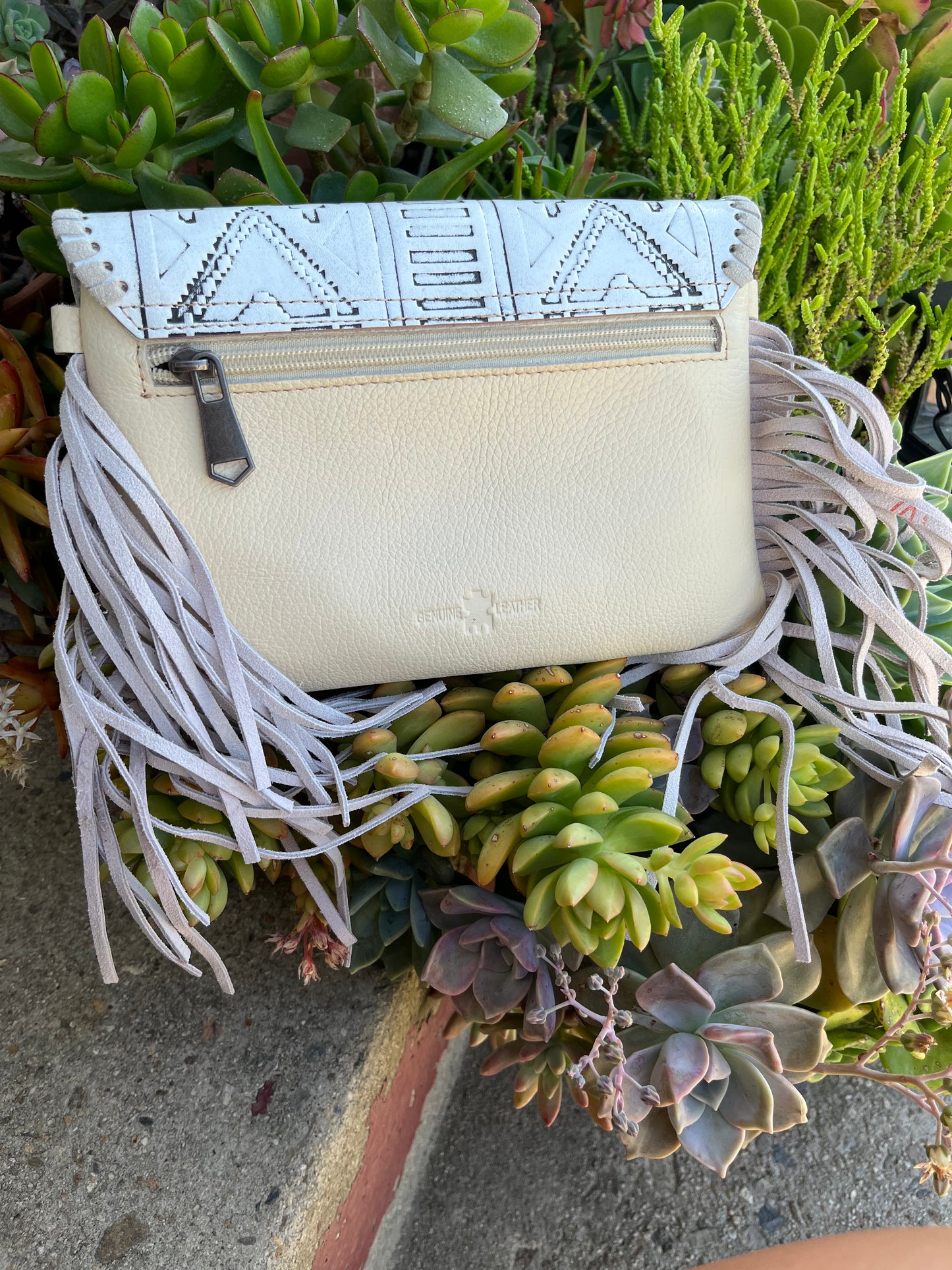 cowhide crossbody/wristlet
