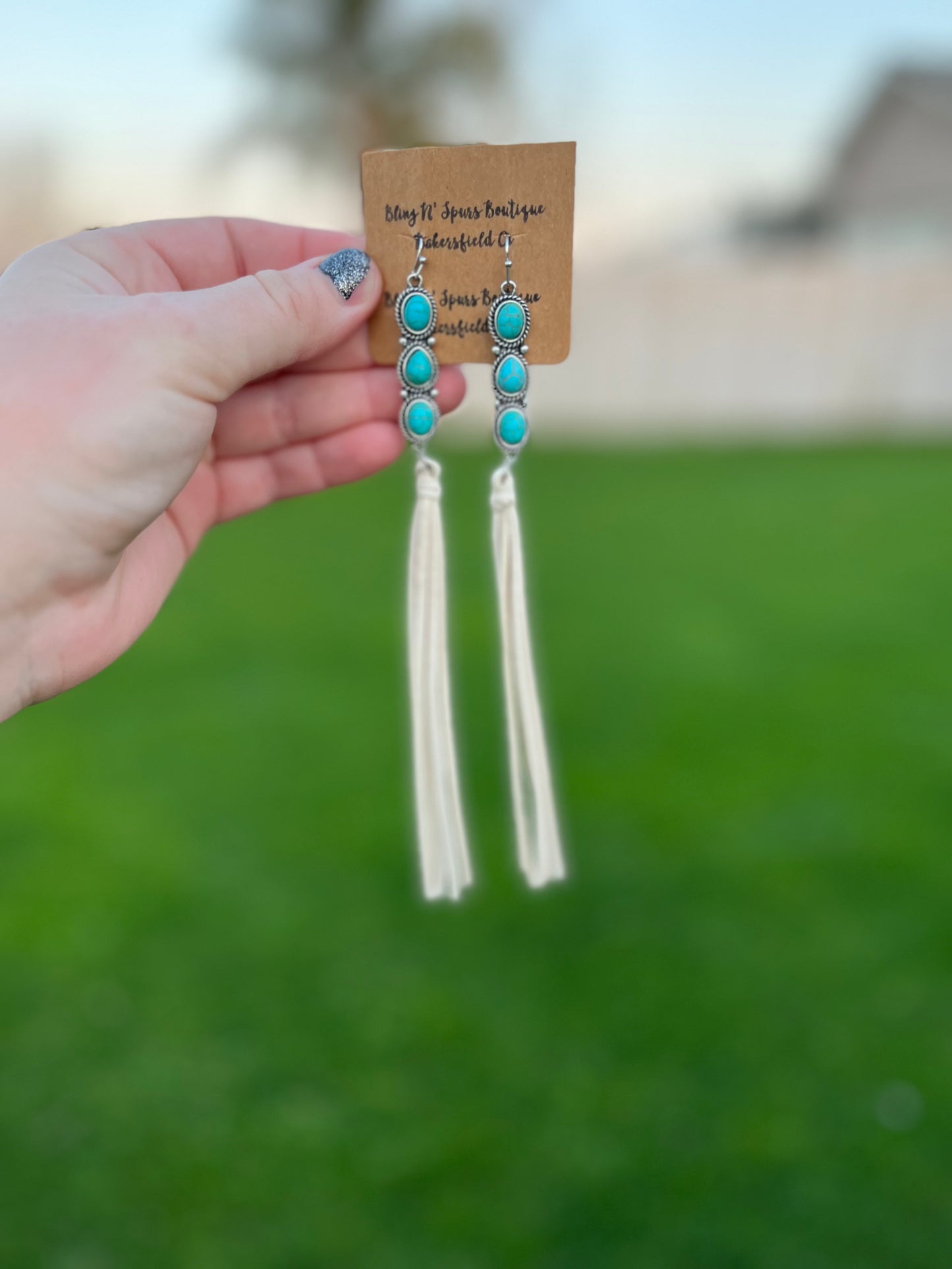 Tassel fringe earrings