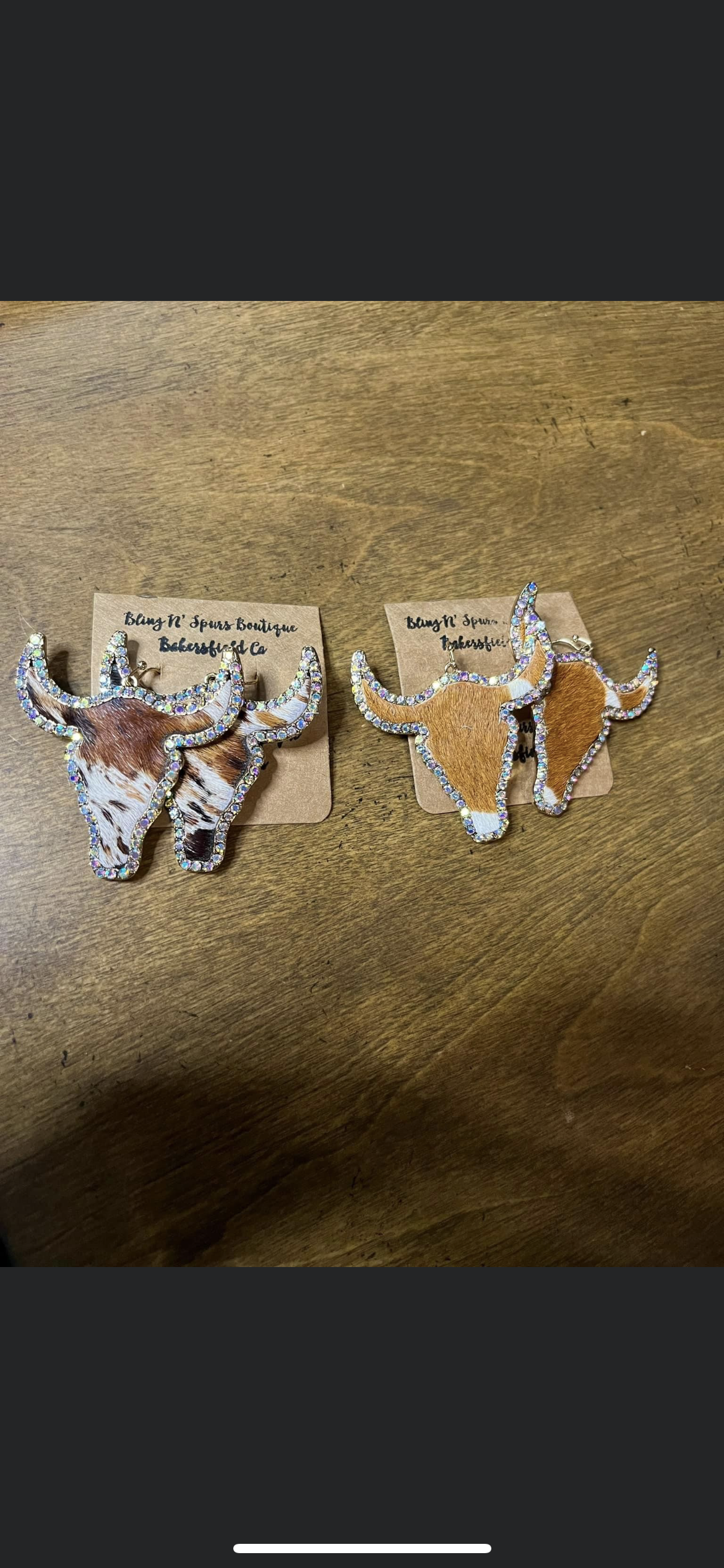 Bling steer earrings