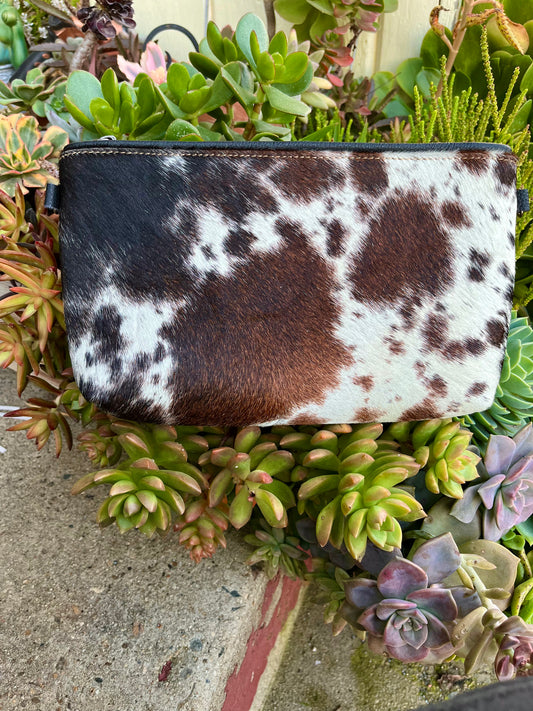 Hair on cowhide crossbody
