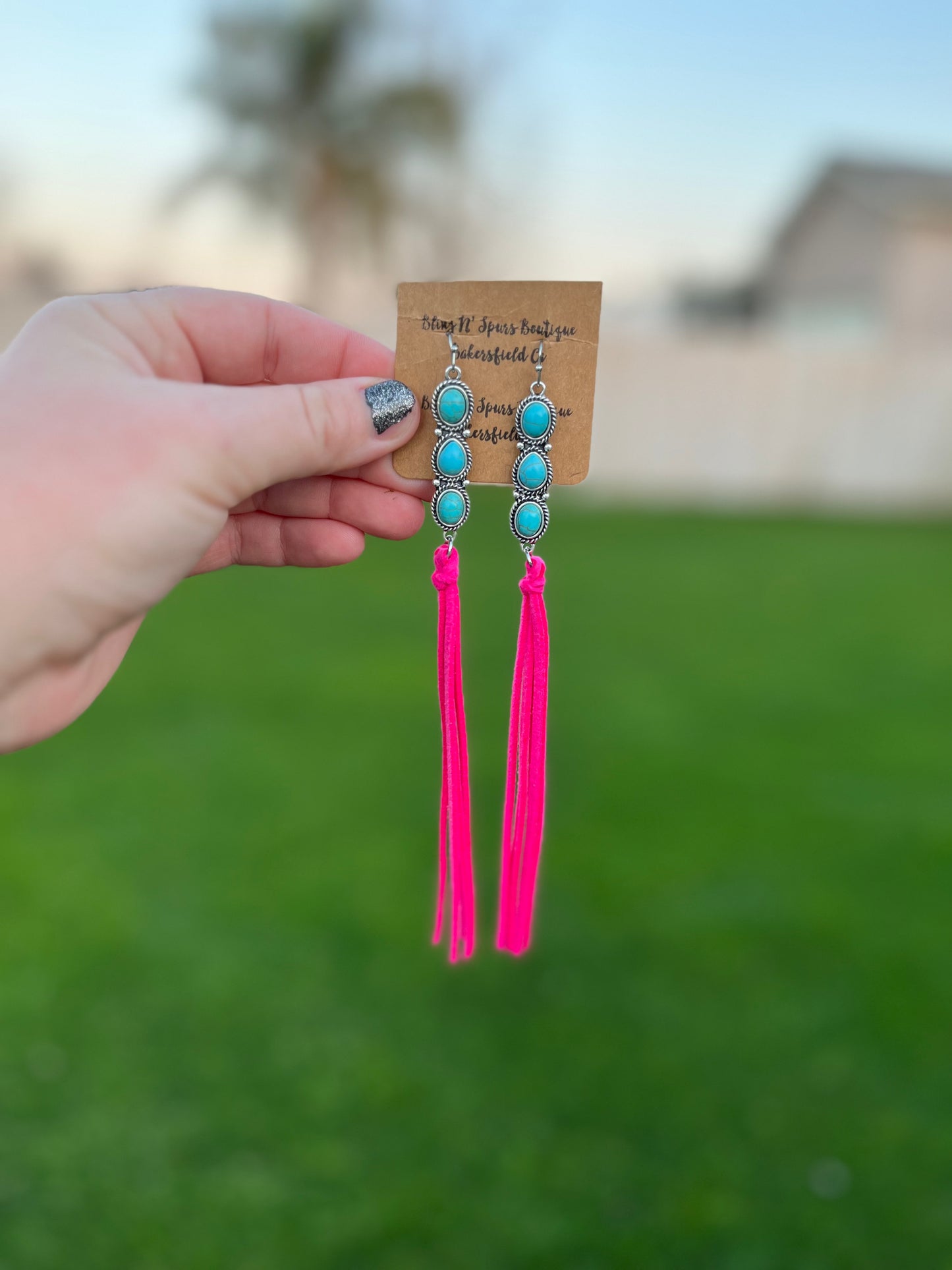 Tassel fringe earrings