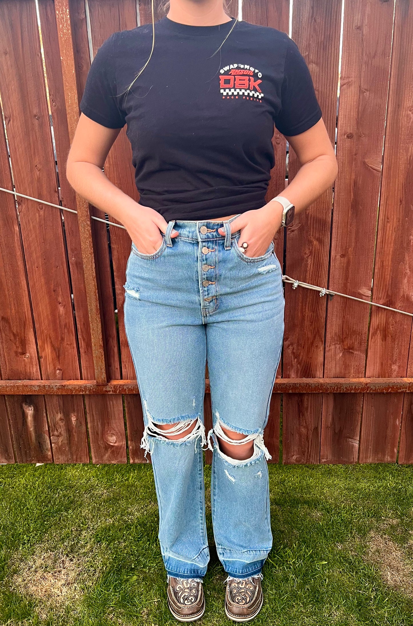 western wide leg jeans