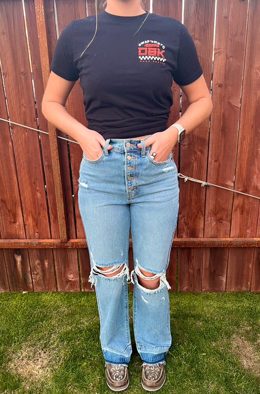western wide leg jeans