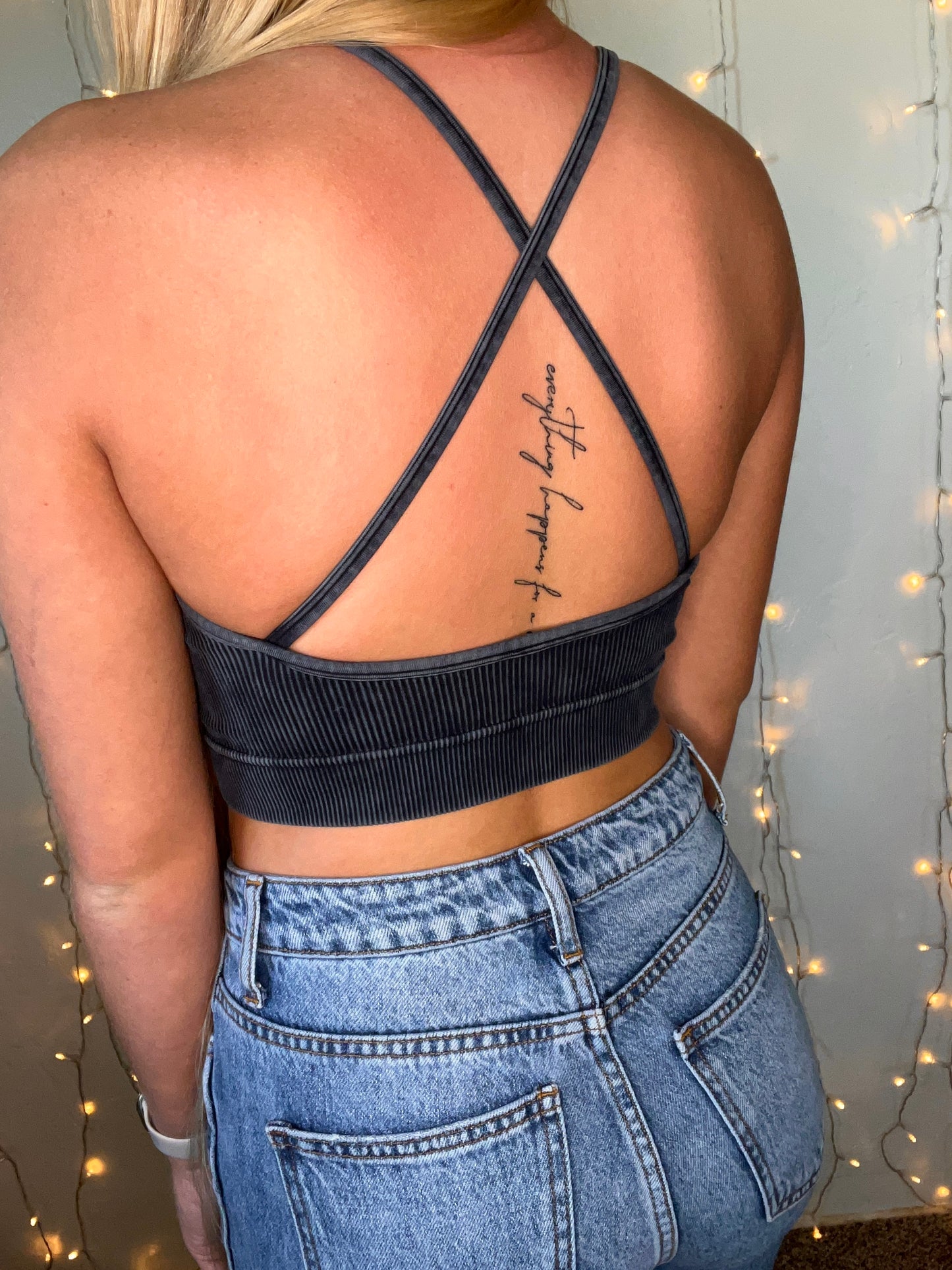 Distressed crop top