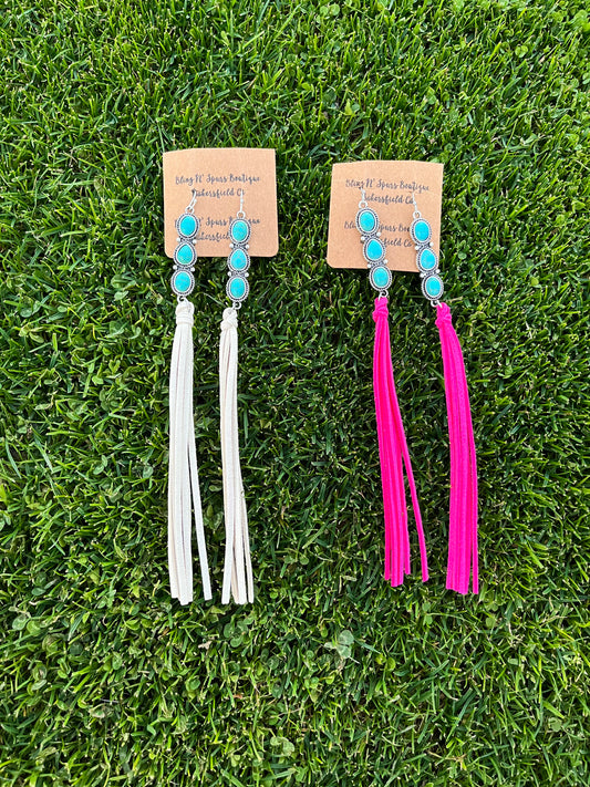 Tassel fringe earrings