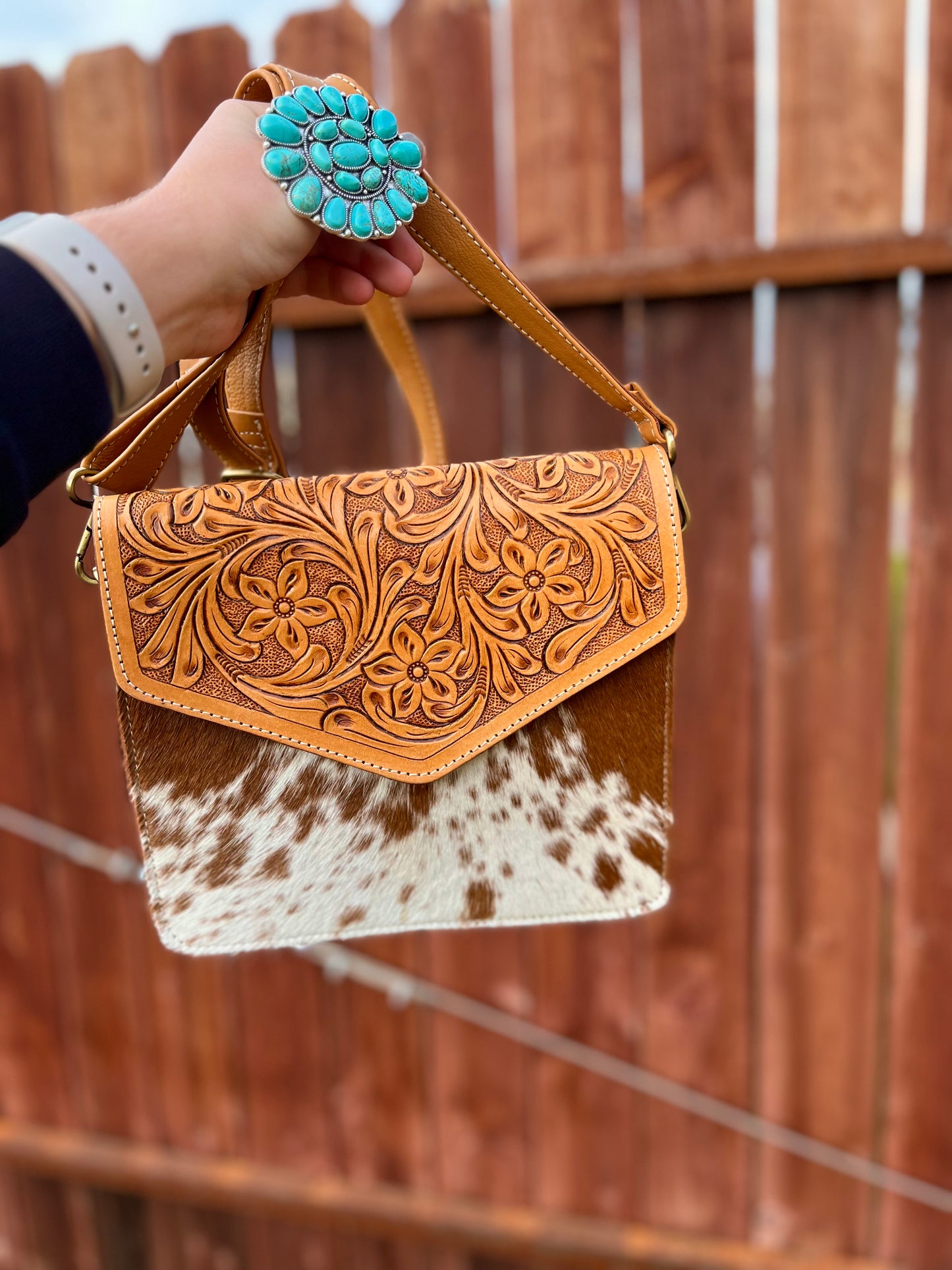 Cowhide Clutch Crossbody